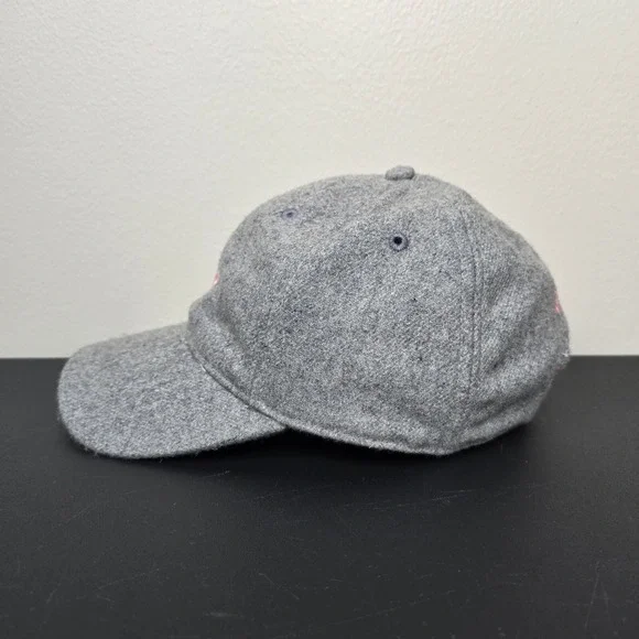 Vineyard Vines Hat Cap Mens Strap Back Grey Spellout Pink Whale Logo Golf Prep - Picture 3 of 9